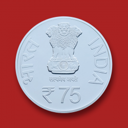 Platinum Jubilee Celebrations of Armed Forces Medical College, Pune (Denomination of `75) Proof - Folder Packing - FGCO001461