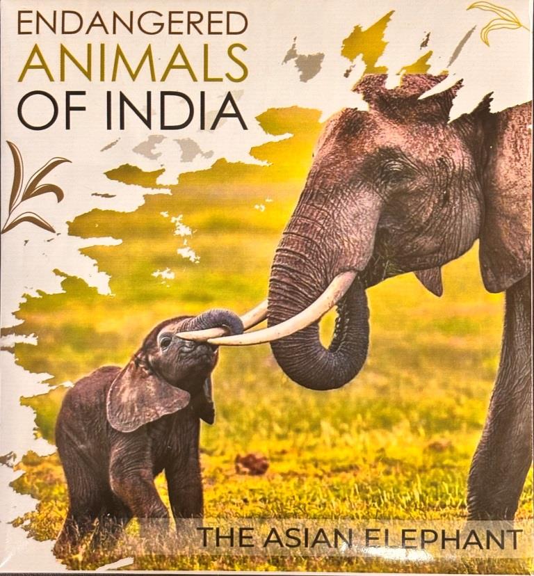 ENDANGERED ANIMALS OF INDIA - THE ASIAN ELEPHANT (COLOR SOUVENIR COIN) - Image 2