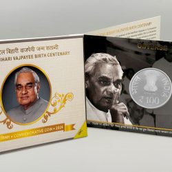Shri. Atal Bihari Vajpayee Birth Centenary(Denomination of ₹ 100) UNC -Folder Packing – FGCO001756