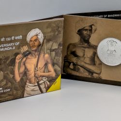 150th Birth Anniversary of Bhagwan Birsa Munda Ji (Denomination of `150) UNC -Folder Packing- FGCO001810