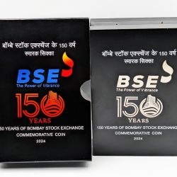 150 Years of Bombay Stock Exchange (Denomination of ₹ 150) Proof -Wooden Packing – FGCO001653