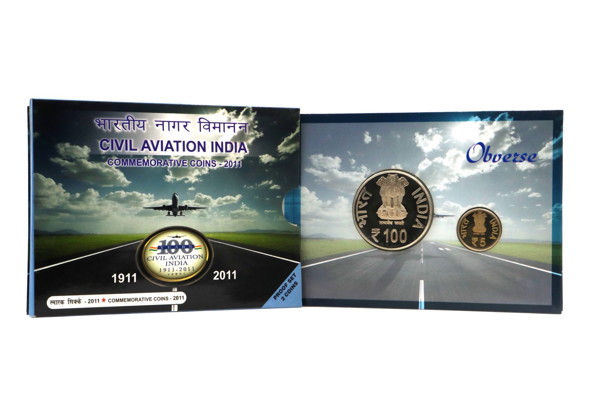 100 Years of Civil Aviation(Denomination of ₹ 100) Folder Proof– FGCO000108