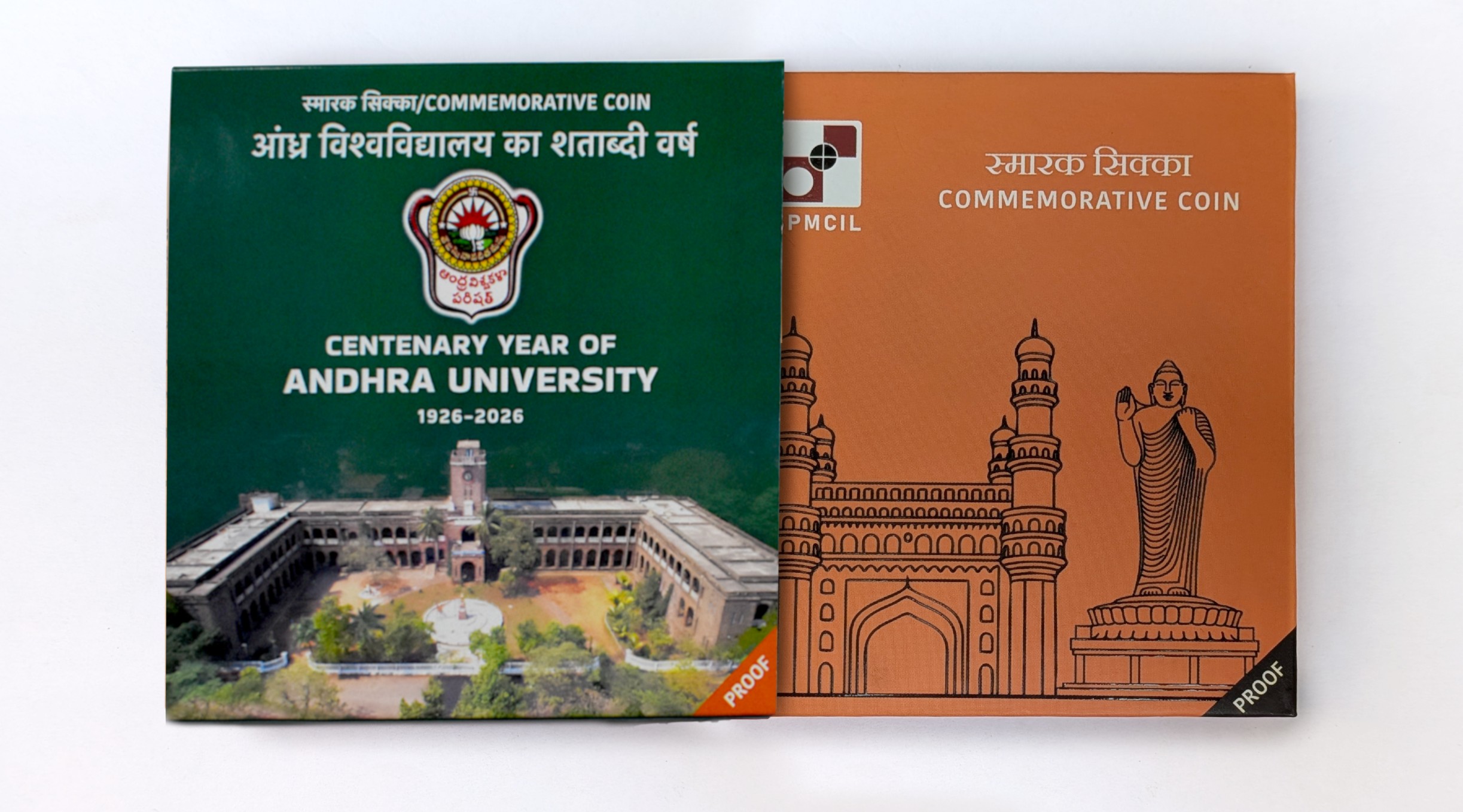Centenary Year of Andhra University | Rs. 100 Proof Coin | Booklet