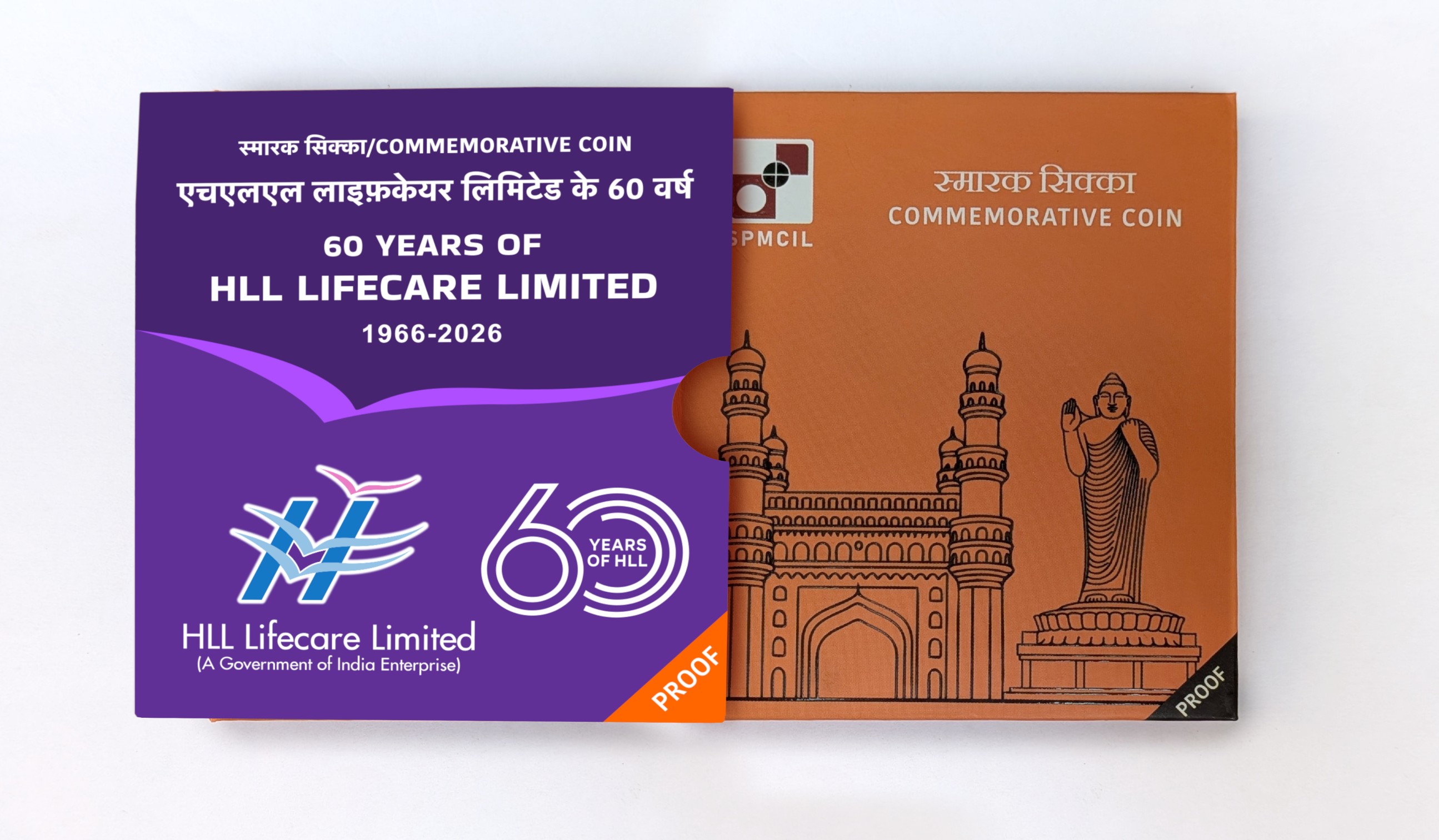 Diamond Jubilee Celebrations (Sixty years) of HLL Lifecare Limited | Rs. 60 Proof Coin | Booklet