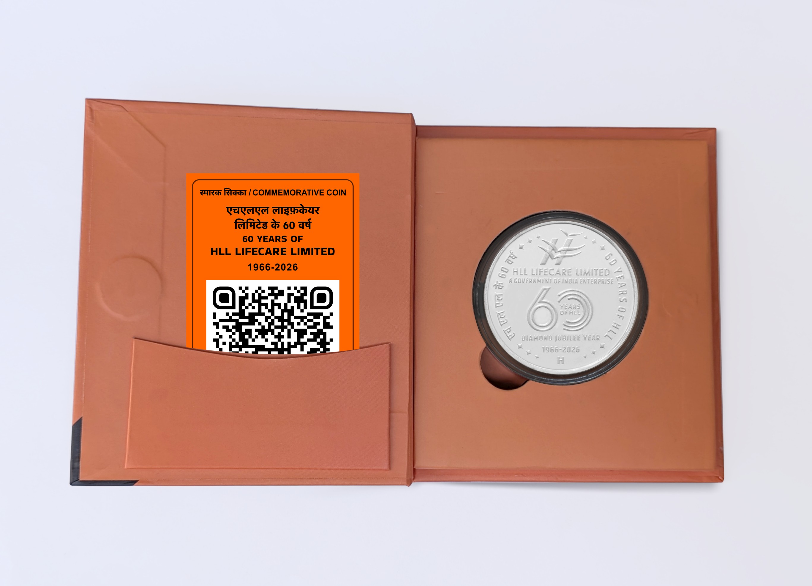 Diamond Jubilee Celebrations (Sixty years) of HLL Lifecare Limited | Rs. 60 Proof Coin | Booklet - Image 2