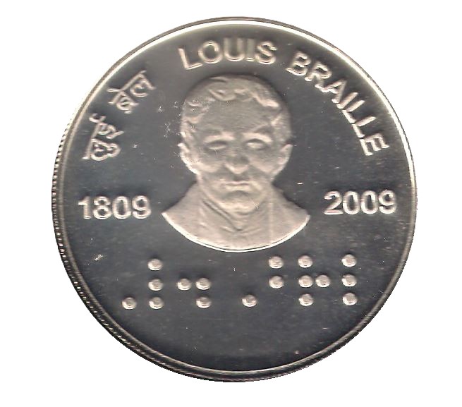 Rs. 100 - QA - 200TH BIRTH ANNIVERSARY OF LOUIS BRAILLE (PROOF) - BOOKLET - REISSUE