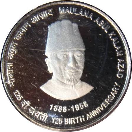 Rs. 20 - QA - 125TH BIRTH ANNIVERSARY OF MAULANA ABUL KALAM AZAD (PROOF) - BOOKLET - REISSUE