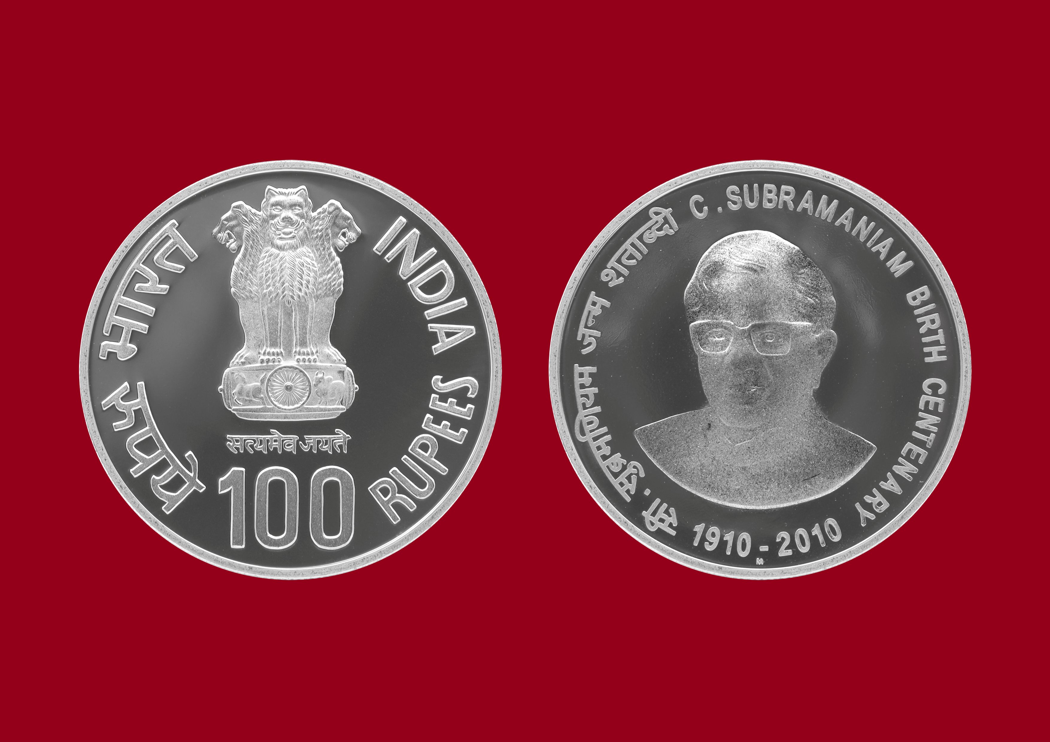 C. Subramaniam Birth Centenary - Denomination of ₹ 100 – Proof Booklet Packing- FGCO002199
