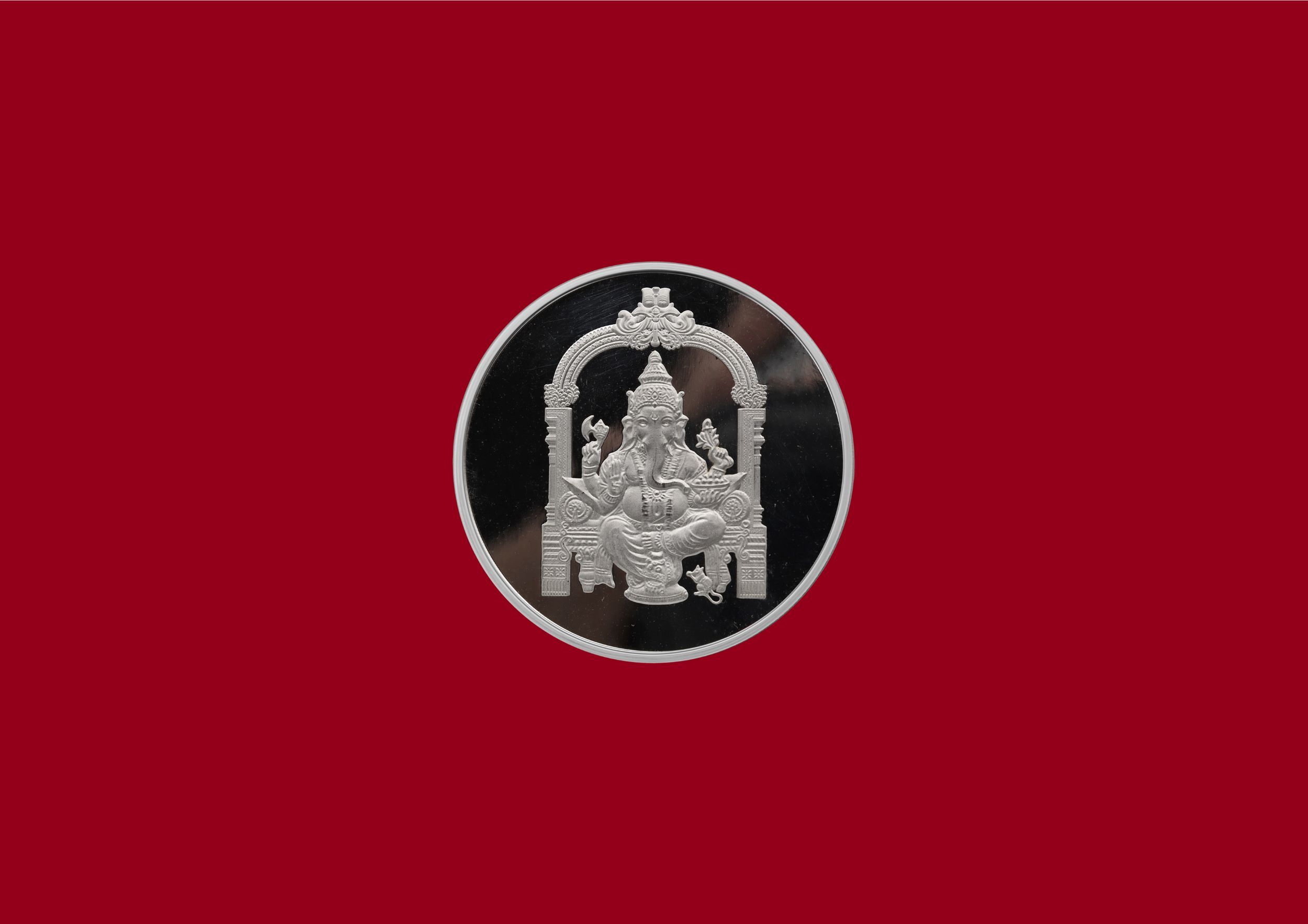 Ganpati Silver coin 40gm - FGSM000451