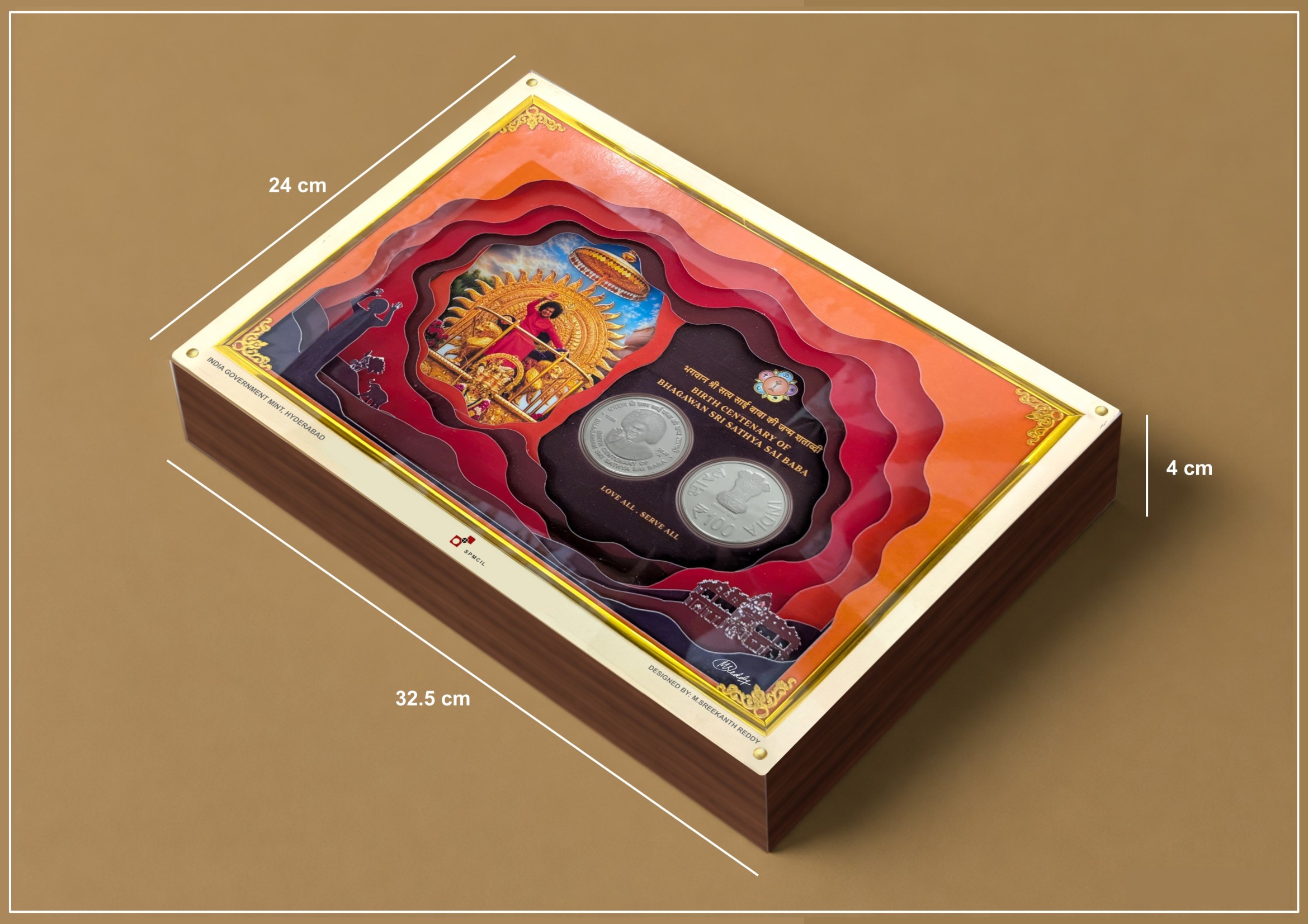 Birth Centenary of Bhagawan Sri Sathya Sai Baba | Rs. 100 Proof Coin (2 Nos.) | Box Type - Image 3