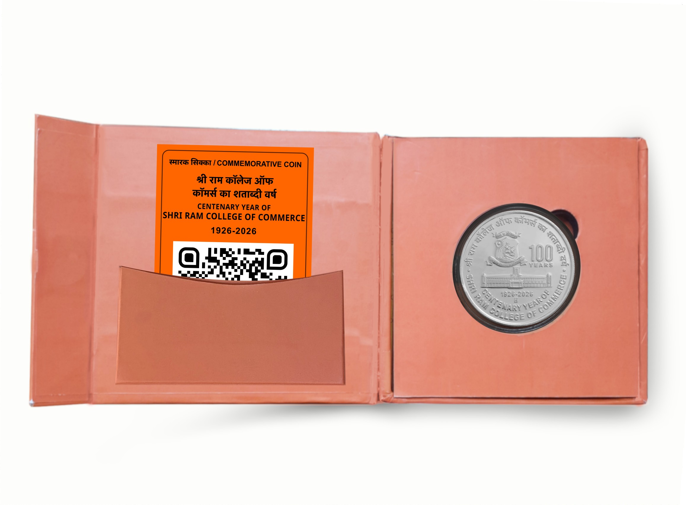 Centenary Year of Shri Ram College of Commerce | Rs. 100 Proof Coin | Kappa Box - Image 2
