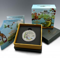 Panchatantra Colour Souvenir Coin on “The Monkey and The Crocodile” Box Packing - FGMD000751