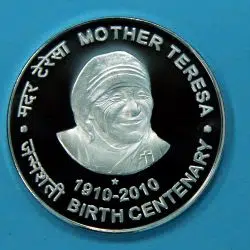 UNC - ₹100 - SINGLE QA - MOTHER TERESA BIRTH CENTENARY 1910-2010