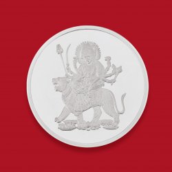 Maa Durga 40 grams Silver Coin (999 Purity)