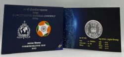 90th Interpol General Assembly 2022 (Denomination of `100) – Folder Packing (UNC) - FGCO001155 - Image 3