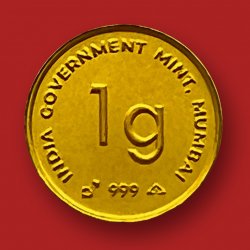 1 Gram Gold Coin Peacock Design – 999 Purity
