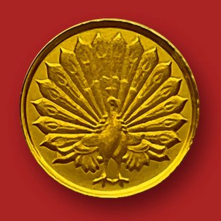 1 Gram Gold Coin Peacock Design – 999 Purity