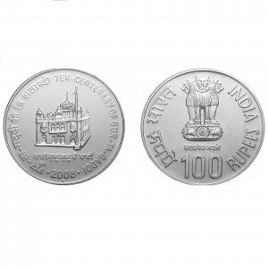 RS. 100 + Rs. 10 – UNC – SET - TER-CENTENARY OF GUR-TA-GADDI OF SHRI GURU GRANTH SAHIB