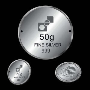 AKSHAYA TRITIYA 50 GRAMS SILVER COIN (WITH KALASH)
