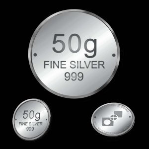 AKSHAYA TRITIYA 50 GRAMS SILVER COIN (WITHOUT KALASH)