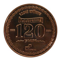 120 Yrs Saifabad Copper Medal 8gm PKD
