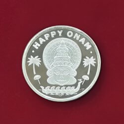 ONAM 10 GRAMS SILVER MEDAL - 999 PURITY, 27 MM DIAMETER