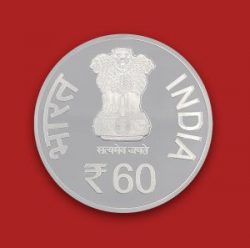 Diamond Jubilee Year of Central Bureau of Investigation (CBI) (Denomination of `60) (UNC) – Folder Packing - FGCO001192