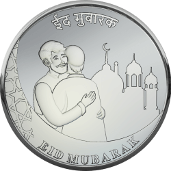 EID MUBARAK 50 GRAMS SILVER SOUVENIR COIN