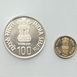 अलफोनसा / Birth Centenary St. Alphonsa 1910-2009-(2 Coin Set-100 & Rs.5) - Proof - FGCO000029