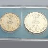विकास के लिए बचत / Save for development-(2 Coin Set-Rs.50 & 10) - UNC - FGCO000719 - Image 2