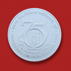 Platinum Jubilee Celebrations of Armed Forces Medical College, Pune  (Denomination of `75)  (PROOF) – Wooden Packing - FGCO001460
