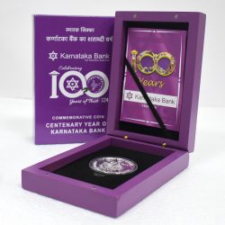 Karnataka Bank - Celebrating 100 Years of Trust | Rs. 100 Proof Coin | MDF Box