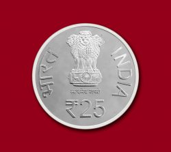 25th Commemoration of Shri Harakhchand Nahata (Denomination of `25) Proof -Folder Packing- FGCO001777 - Image 2