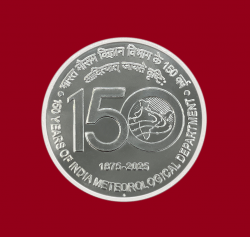 150 Years of India Meteorological Department  (Denomination of 150) UNC -Folder Packing -FGCO001767 - Image 5