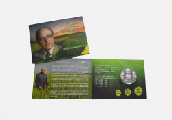 Birth Centenary of Prof. M.S. Swaminathan | Rs. 100 UNC Coin | 3-Fold Pack - Image 2