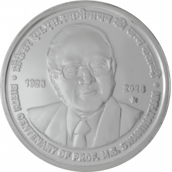 Birth Centenary of Prof. M.S. Swaminathan | Rs. 100 UNC Coin | 3-Fold Pack - Image 3