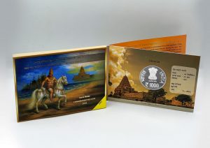 1000 Years of Naval Expedition of Emperor Rajendra Chola – I Denomination of ₹ 1000 UNC -Folder Packing – FGCO001931